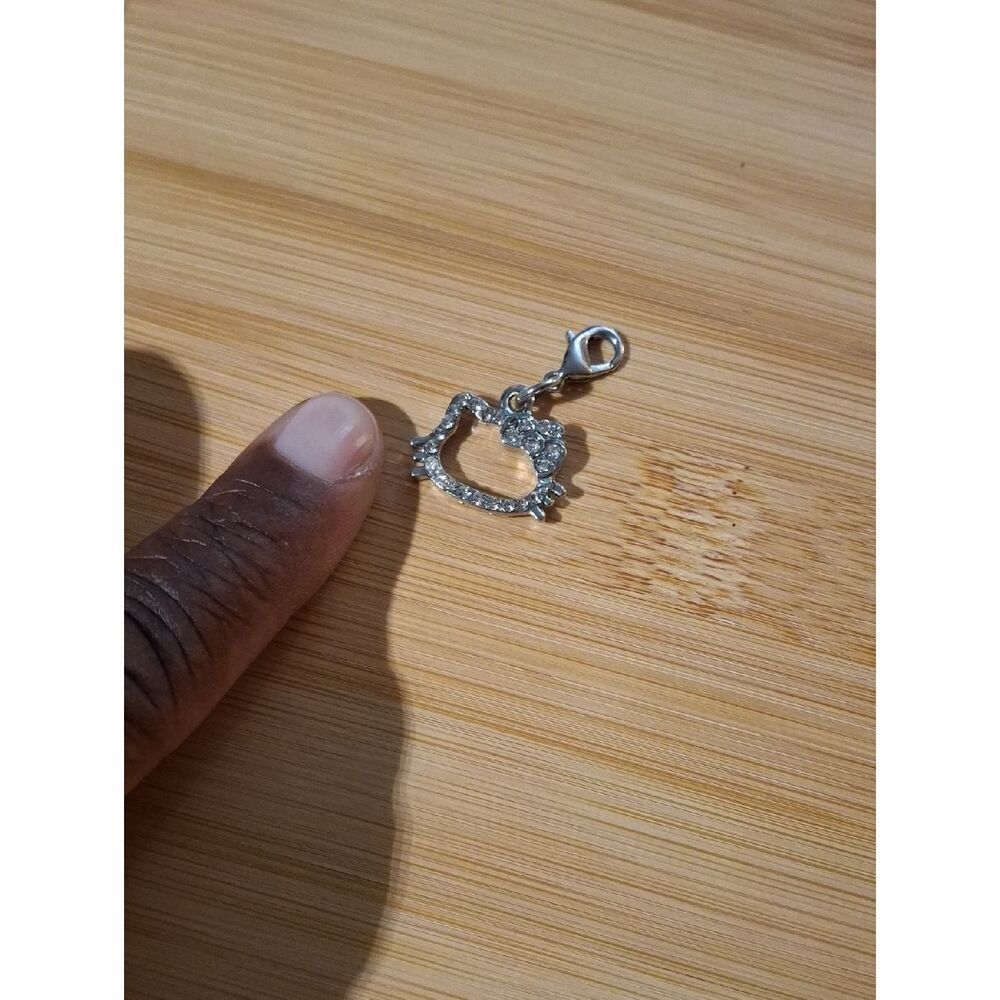 Hello Kitty Dangle With Rhinestones For Floating Lockets - Picture 2 of 3